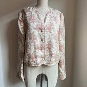 Vintage Austin Hill Paisley Blazer – Cropped Jacket Union Made USA Size 10